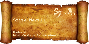 Szita Martin névjegykártya